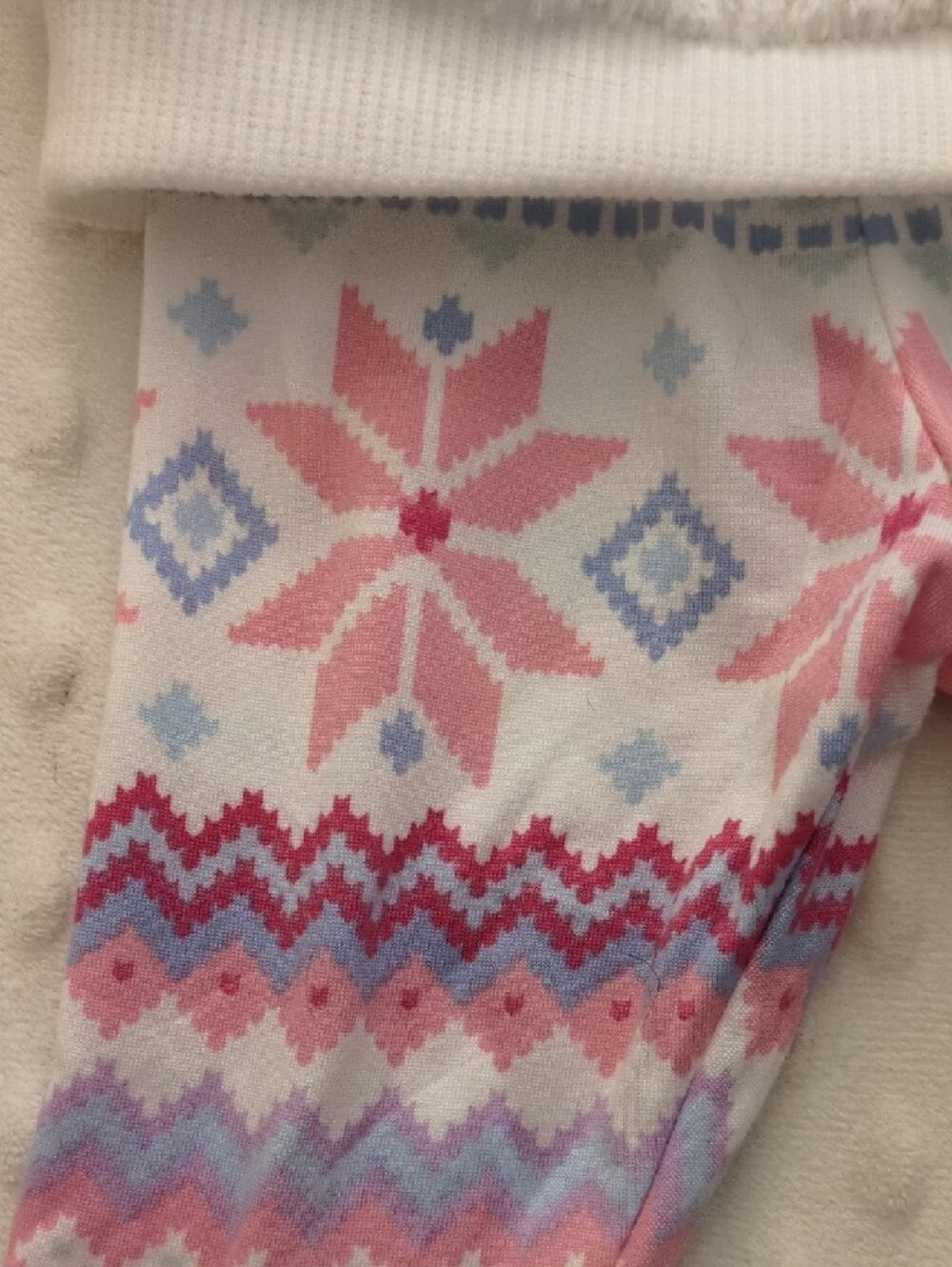 btween Pastel Fair Isle Pink & Blue Leggings Set, 6m - Picture 6 of 9